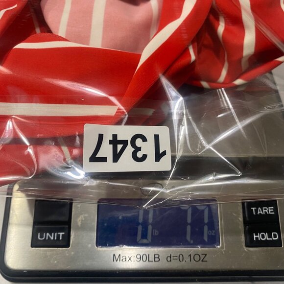 Athleta Tankini Swim Top 30D/DD Red striped Built-In Wire Bra & Adjustable Strap - Picture 14 of 14